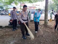 TNI-Polri dan Kecamatan Langensari Gelar Aksi Bersih-Bersih di Area Pasar Muktisari